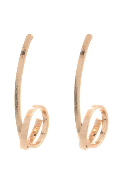 SWIRL METAL LINE EARRING