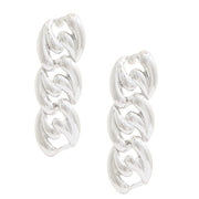 CURB LINK METAL EARRING