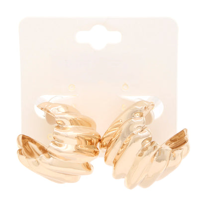 RUFFLE METAL EARRING