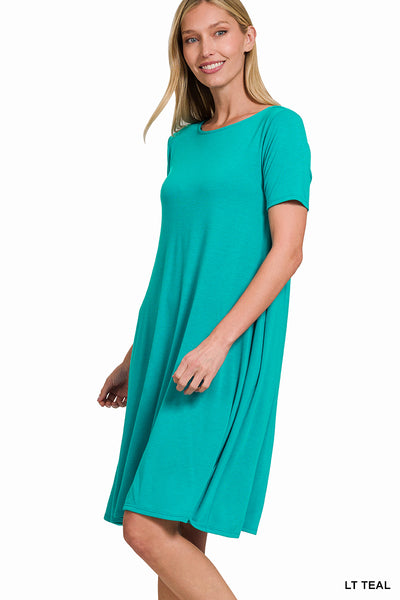 Back to Basics Short Sleeve Flared Dress