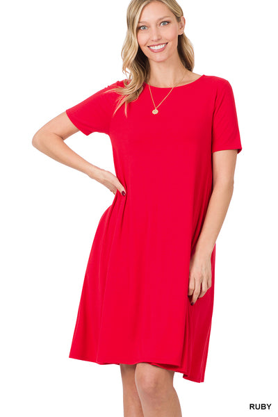 Back to Basics Short Sleeve Flared Dress