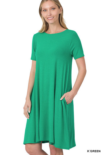 Back to Basics Short Sleeve Flared Dress