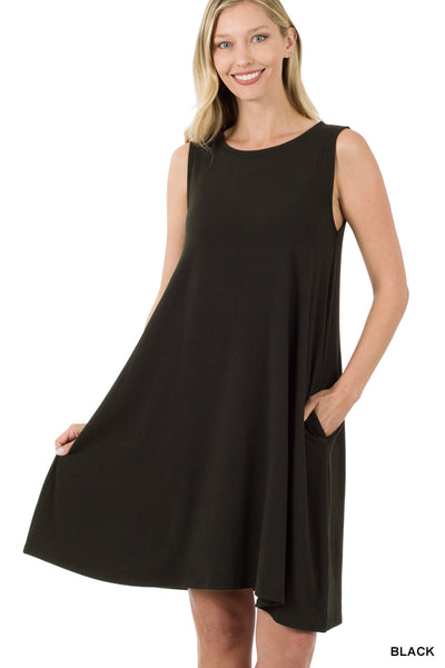 SWING DRESS WITH SIDE POCKETS